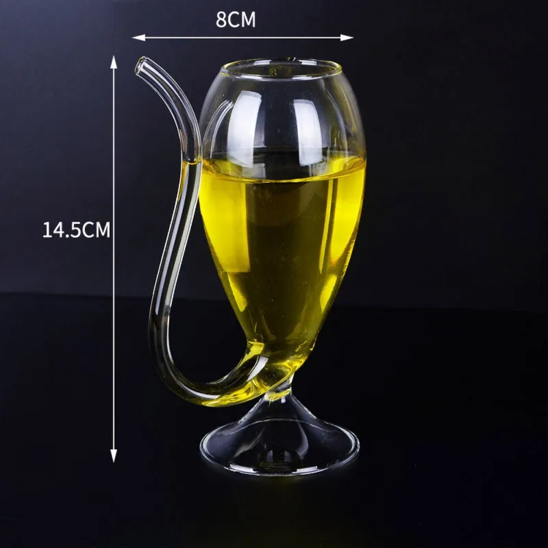 Бытовая креативная стеклянная прозрачная кружка для красного вина со встроенной трубой, соломенная чашка для воды для дома, бара, отеля - Цвет: Type 2