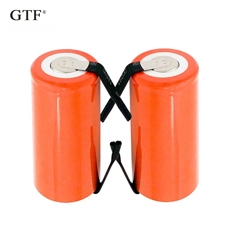 

1.2V SC Ni-CD battery 2800Mah rechargeable batteria replacement Cells with tab an Extension Cord Processed