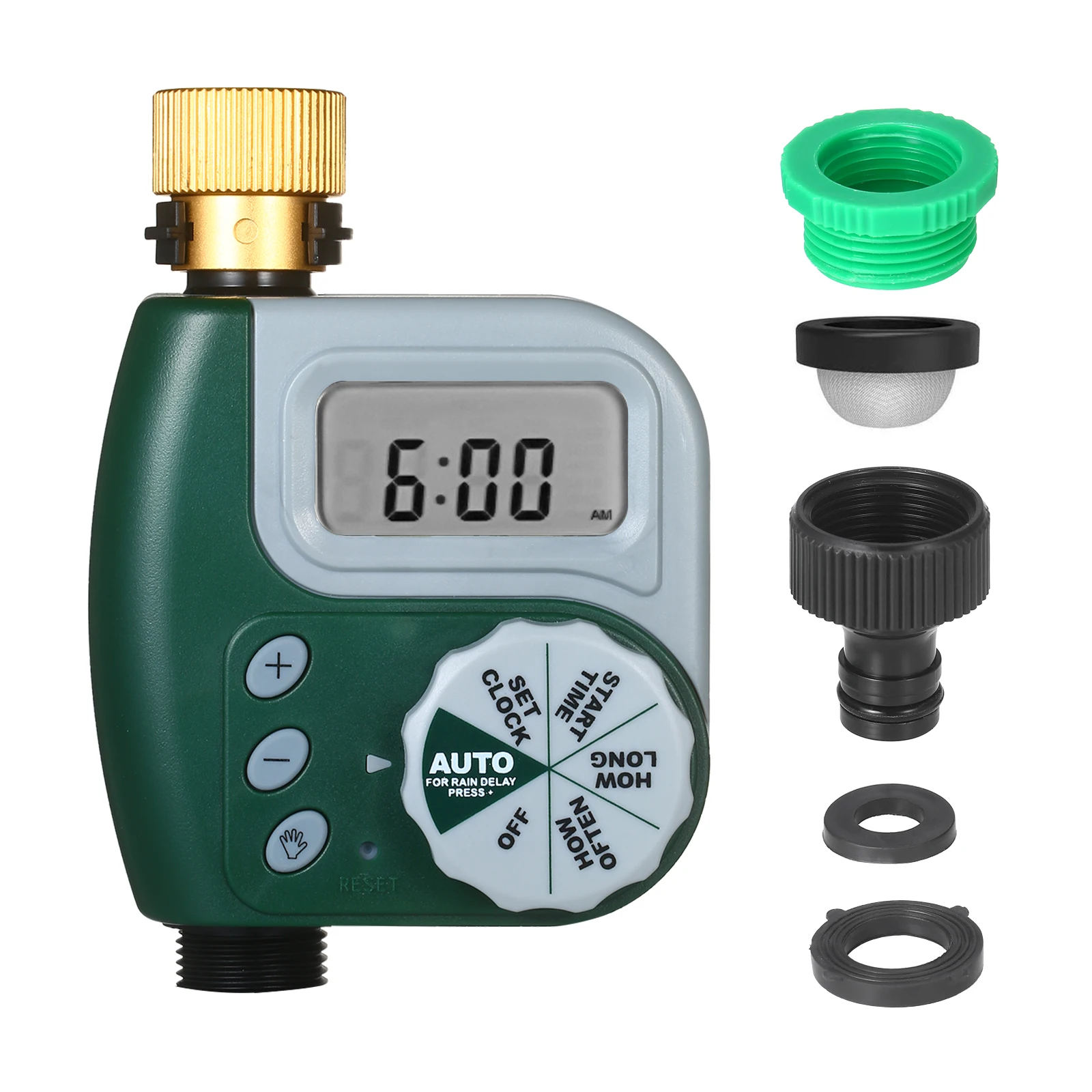 Digital Programmable Water Timer Automatic Irrigation Controller Garden Lawn Faucet Hose Timer with Stainless Steel Filter 