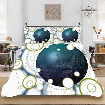 

Bedding set Bedclothes Include Duvet Cover Pillowcase Print Home Textile Bed Linens Simple Style Earth Comfoter King-Full Size