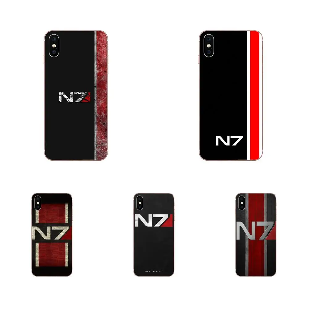 Подзарядки смартфонов Прочные прозрачные чехлы с принтом Mass Effect N7 для Galaxy J1 J2 J3 J330