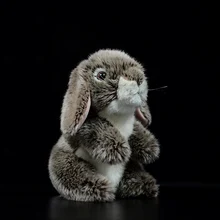 19 см милый Холланд Lop Ушастый Кролик куклы Моделирование Прекрасный коричневый кролик каваи в виде животного мягкая набивная плюшевая детские игрушки дети подарок