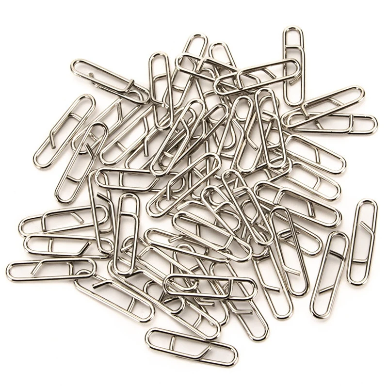 

100/50PCS Fishing Lure Connector Fast Link Clip Snap Fishing Tackle Quick Change Lead Links Clips