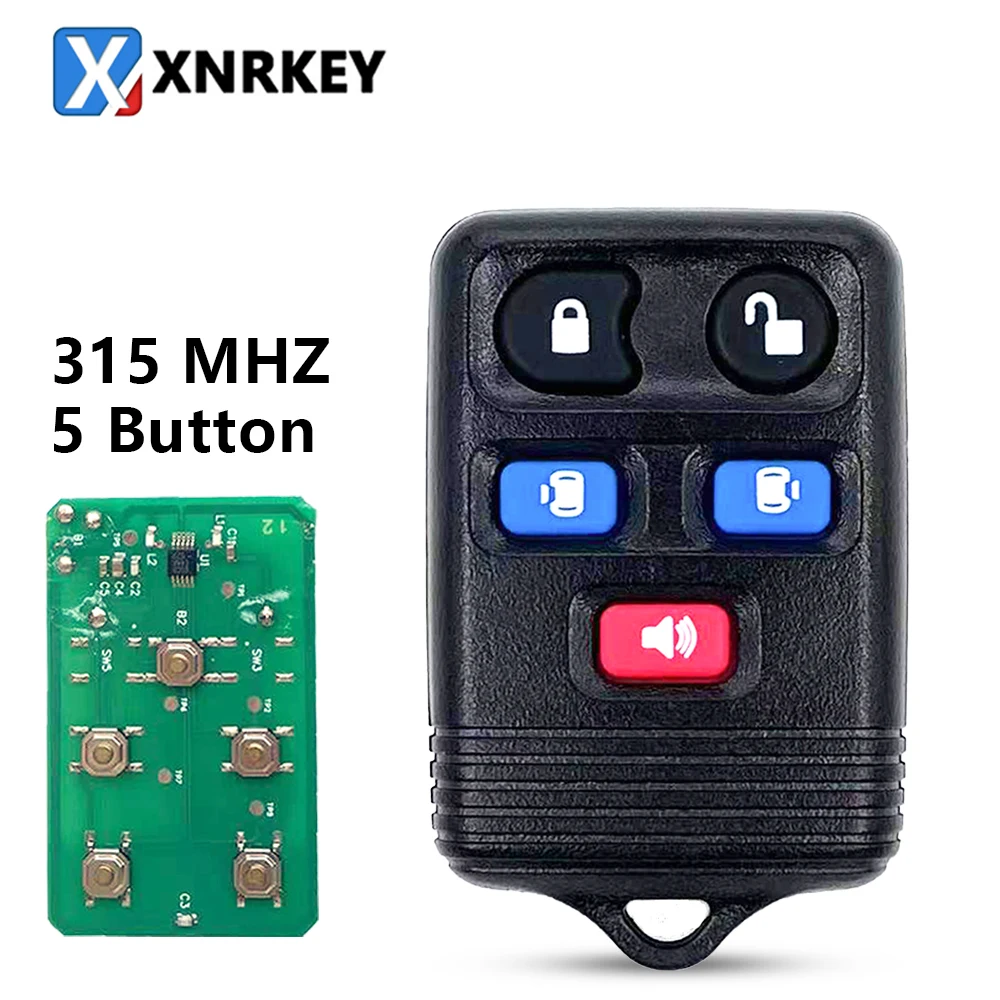 

XNRKEY 5 Button Car Remote Key 315Mhz for Ford Expedition Lincoln Navigator 2004-2011 Keyless Fob Key FCC: CWTWB1U511