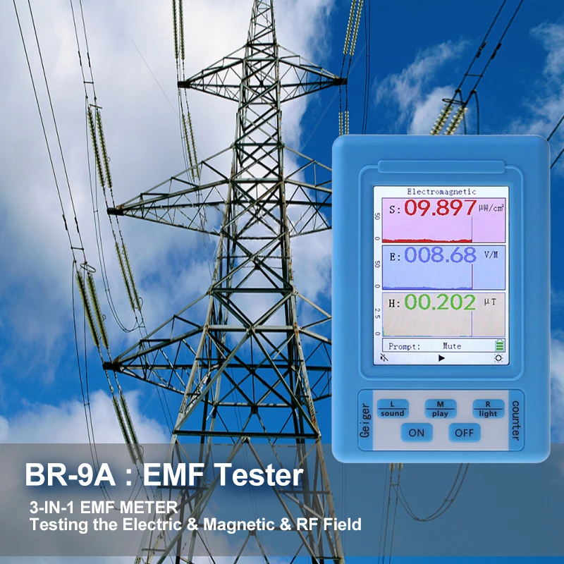 Детектор электромагнитного излучения EMF мерный детектор с полным функциональным