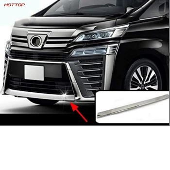 

Stainless steel Front Bottom Bumper Protection Hood Lower Grille Cover Trim Strip For Toyota Alphard Vellfire 30 series Late2020