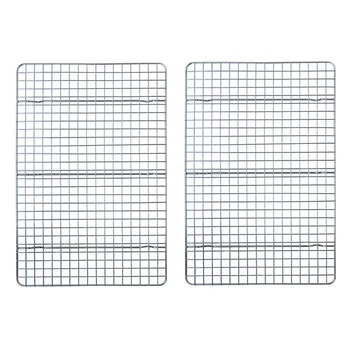 Stainless Steel Grid Cake Baking Stand Pastry Pizza Bread Cooling Rack Tray Non-stick Cookie Pies Food Shelf Kitchen Accessories