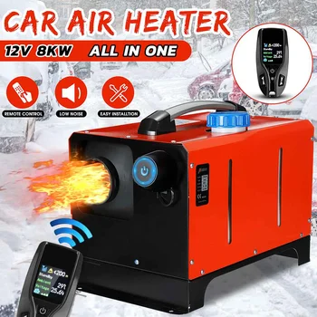 

All in One 8KW 12V Car Heater Diesels Air Parking Heater 8000W 4 Hole+New Remote control Warmer For Car Truck RV Bus Boat