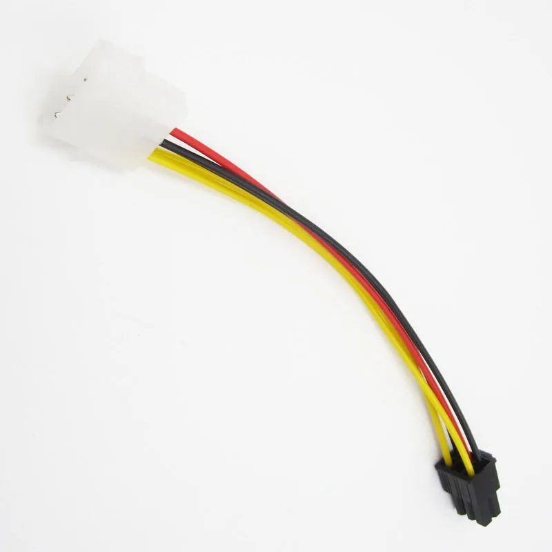 Горячая PCI-E видео телевидение видеокарта разъем питания проектор aux кабель адаптер один 4 Pin до 6 Pin