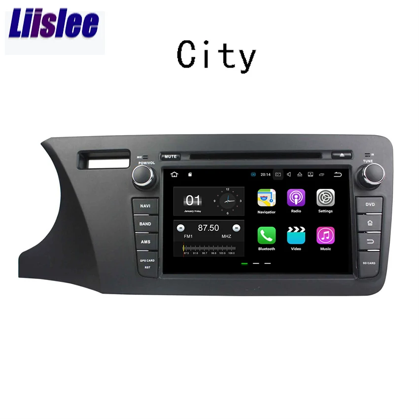 Liislee Android автомобильный навигатор GPS для Honda City 2013 ~ 2017 Аудио Видео Стерео HD