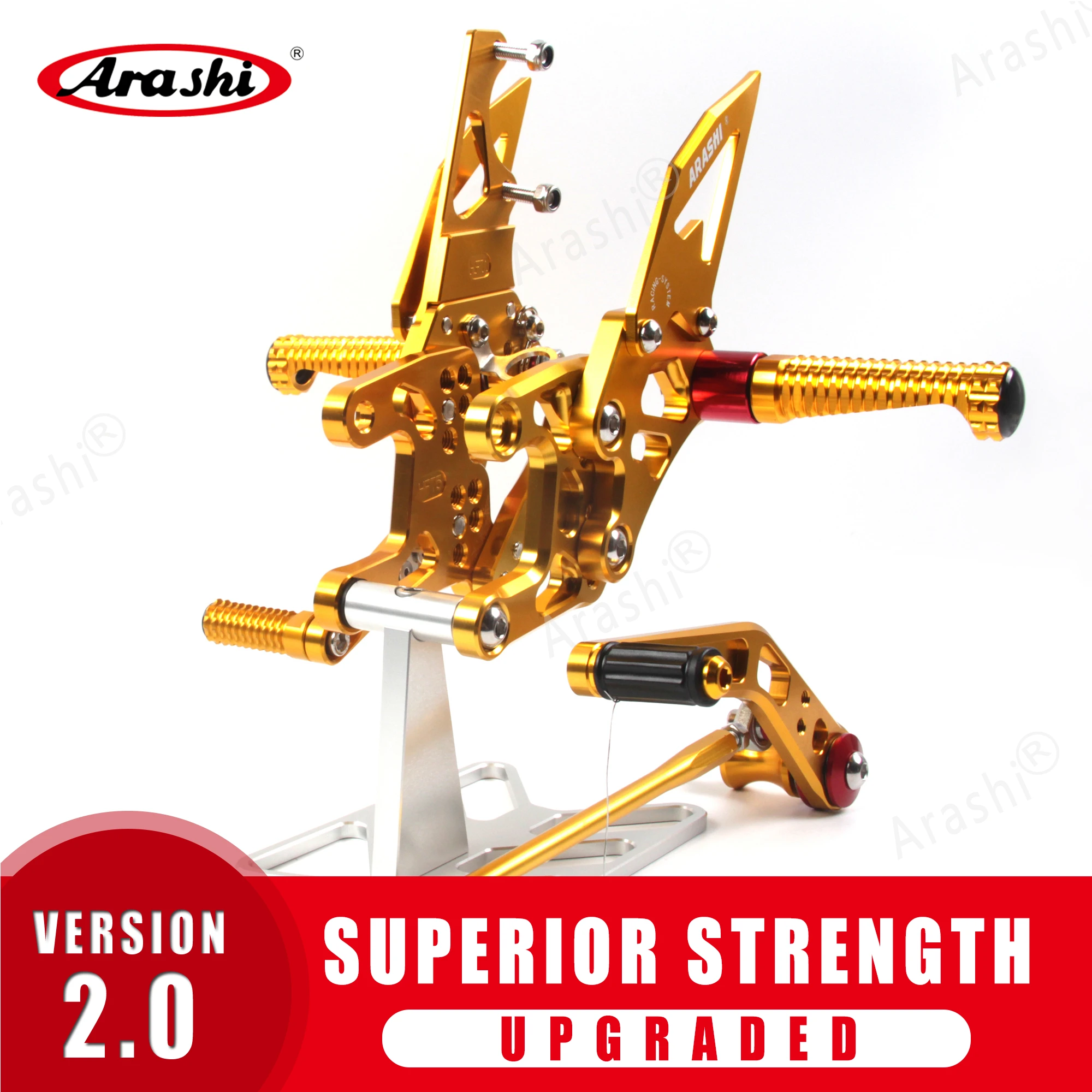 Arashi для HONDA CBR1000RR Non-ABS 2012 - 2021 CNC Rider Регулируемая подставка ног колышки задняя CBR 1000