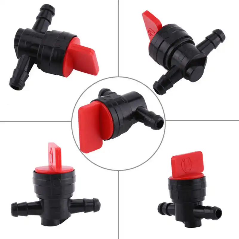Plastic Fuel Tap,Universal Plastic 6mm Inline On/Off Fuel Tap Fit for 1/4 Pipe Hose 