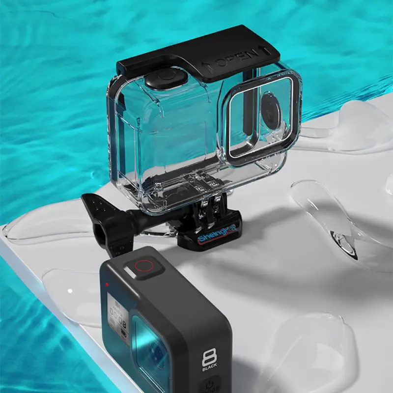 Мягкий резиновый ключ водонепроницаемый чехол для GoPro8 Спортивная камера Gopro8 водонепроницаемый чехол для дайвинга защитный чехол Sheingka бренд T9