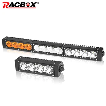 

7.5 inch 40W Modular Units Led Light Bar Single Row Stitching Led Work Light Amber White Flood Spot Combo 4300K 6500K Car Refit