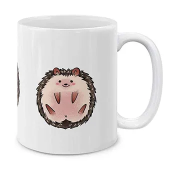 

Funny Cartoon Animal Drawing Mugs, Hedgehog Ceramic Coffee Gift Mug Lovely Tea Cup, 11 OZ