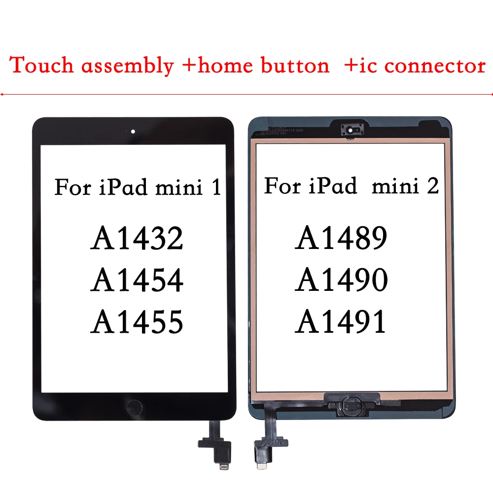 10 шт./лот для iPad Mini 1 2 A1432 A1454 A1489 A1455 A1490 A1491 дигитайзер сенсорный экран стеклянная