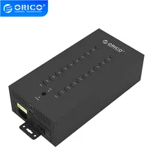 ORICO 20 Ports Industrielle USB 2,0 HUB mit Lade Modus und Datum Modus-Schwarz (IH20P)