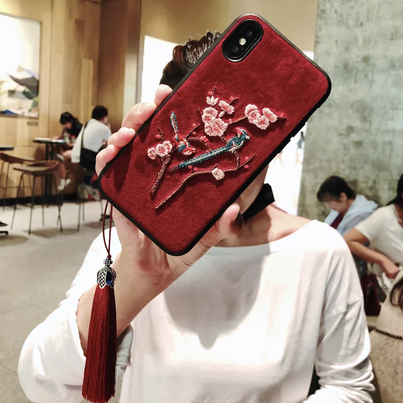 

For iPhone 11 Pro Max Case Cover For iPhone7 8 Case For iPhone X XS Max XR 7 8 6 Plus Case 3D Flower Black Case