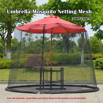 

Outdoor Circular Patio Umbrella Mosquito Netting Mesh Screen with Zipper Patio Tables Picnic Net Cover