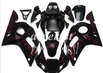 

4Gifts New ABS Motorcycle Full Fairings Kit Fit For YAMAHA YZF-R6 1998 1999 2000 2001 2002 98 99 00 01 02 body set Red Black