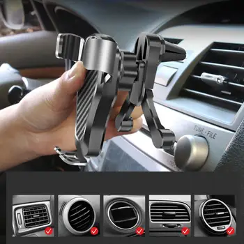 

Hot 1PCS Universal Car Phone Holder Aluminum Alloy Gravity Phone Holder Suitable For Auto Venting car gravity bracket
