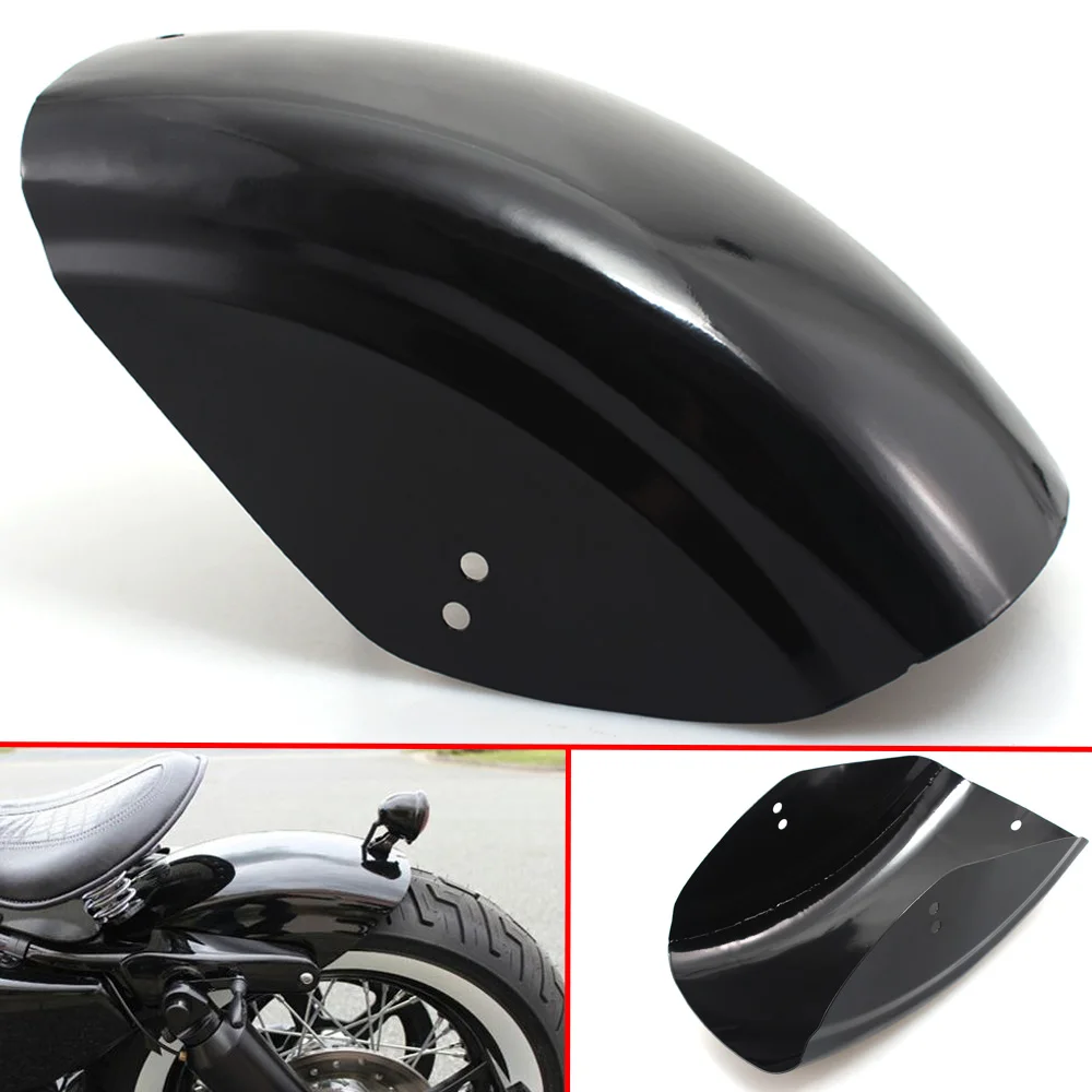 For Harley Sportster XL 883 1200 48 72 Iron Custom Cafe Racer Bobber Motorcycle Metal Rear Fender Mudguard Short Flat Cover |