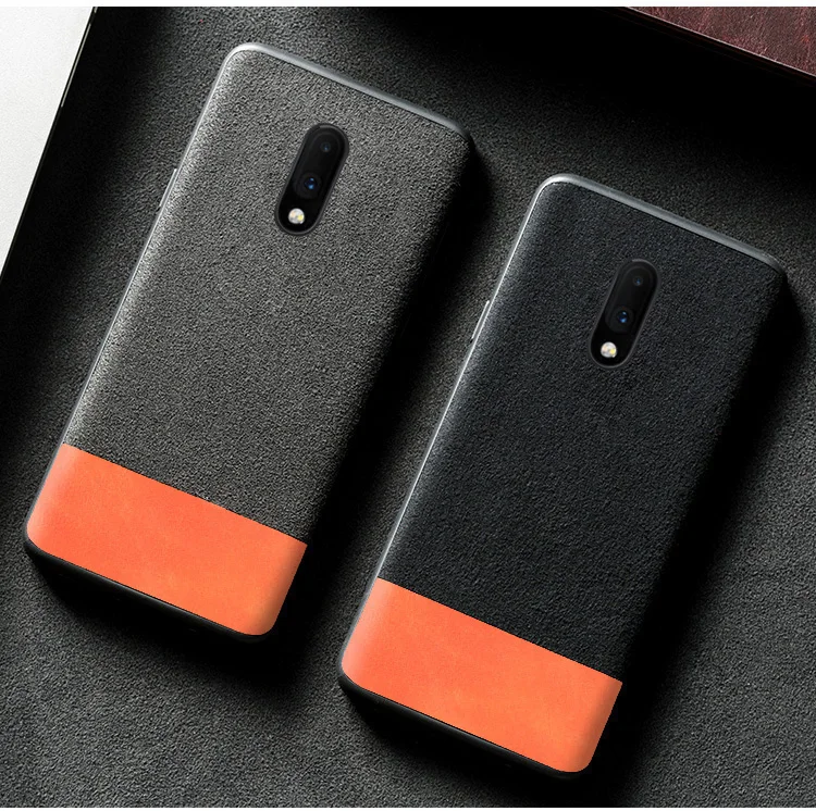 Чехол для телефона для Oneplus 7 7 Pro 6 6T Capas замшевый прошитый воловьей кожи Мягкий ТПУ чехол-подставка износ