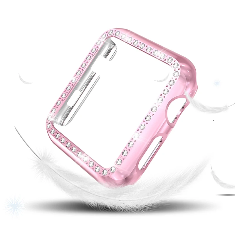 Алмазный чехол для apple watch Series 5 44 мм 40 мм iWatch 4 защитная крышка экрана PC Watch Case для apple watch 3 Case 38 мм 42 мм