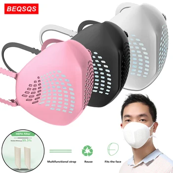 

Silicone Unisex Mask PM2.5 Face Mask Dust Pollution Mask with Replaceable Filter Reusable Washable Mouth Mask Masque Mascarillas