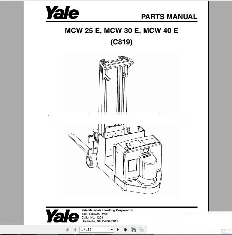 YALE Spare Parts PDF 2017 for USA and EURO version FULL MODELS | Автомобили и мотоциклы