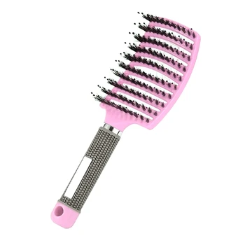 

1pc Professional Bristle & Nylon Hairbrush Hair Combs Scalp Massage Comb Wet Curly Hair Brush Hairdressing Styling Salon Tools