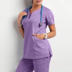 Workwear Women Health Workers uniform Femme Beauty Salon Clothes Nursing Scrub Tops Shirt Nurse Nursing Working Uniform hemsire