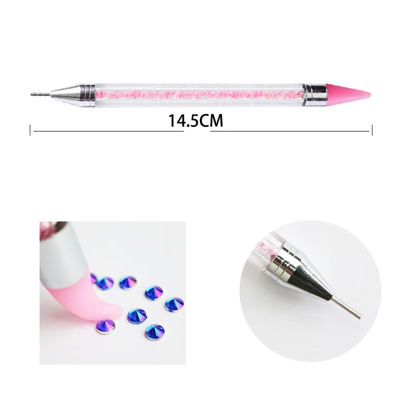1pc Crystal Nail Beauty Drilling Tools Silicone Soft Head Pointing Pen Jewelry Making Phone Case Rhinestone DIY Office Home Tool