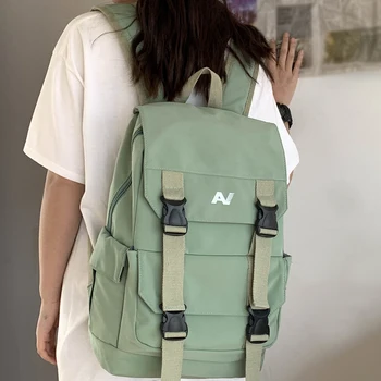 

Trendy College Women Backpack Men Nylon Student School Bag Ladies High Capacity Boy Backpack Cool Girl Book Fashion Bag Male New