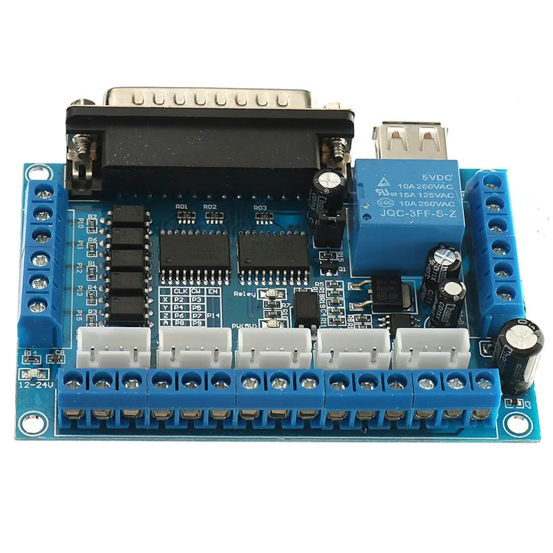 1pcs 5 Axis CNC Breakout Board Interface with USB Cable For Stepper Motor Driver MACH3 CNC Board Parallel Port Control
