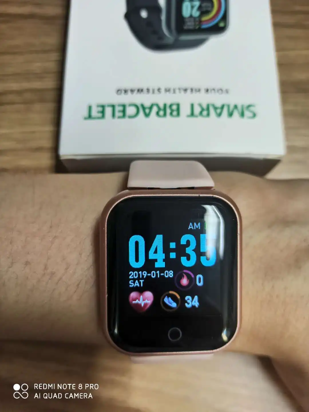 smartwatch y68 rosa