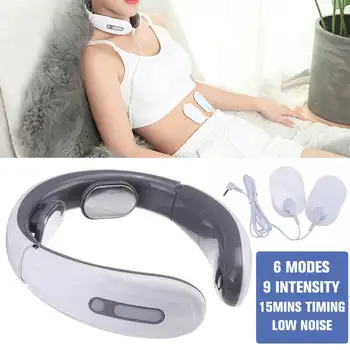 

Cervical Vertebra Massager 6 Modes Adjustable Pulse Back Neck Massager Far Infrared Heating Health Care Relax Work