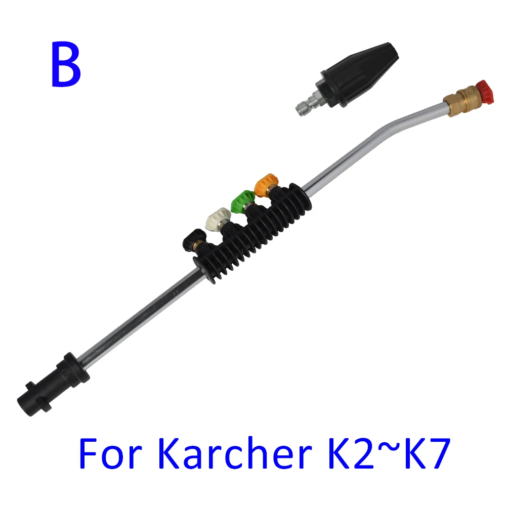 Goede Car Cleaning Auto Wasmachine Wand Tips Metal Lance Spear Nozzle met 5 Quick Tips Voor K K2 K3 K4 K5 k6 K7 Hoge Hogedrukreinigers