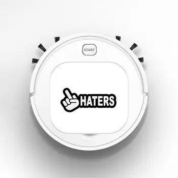 

Auto USB Sweeping 1800Pa Multifunction Smart Robot Vacuum Cleaner Dry Wet Floor Cleaner HATERS Middle Finger Funny