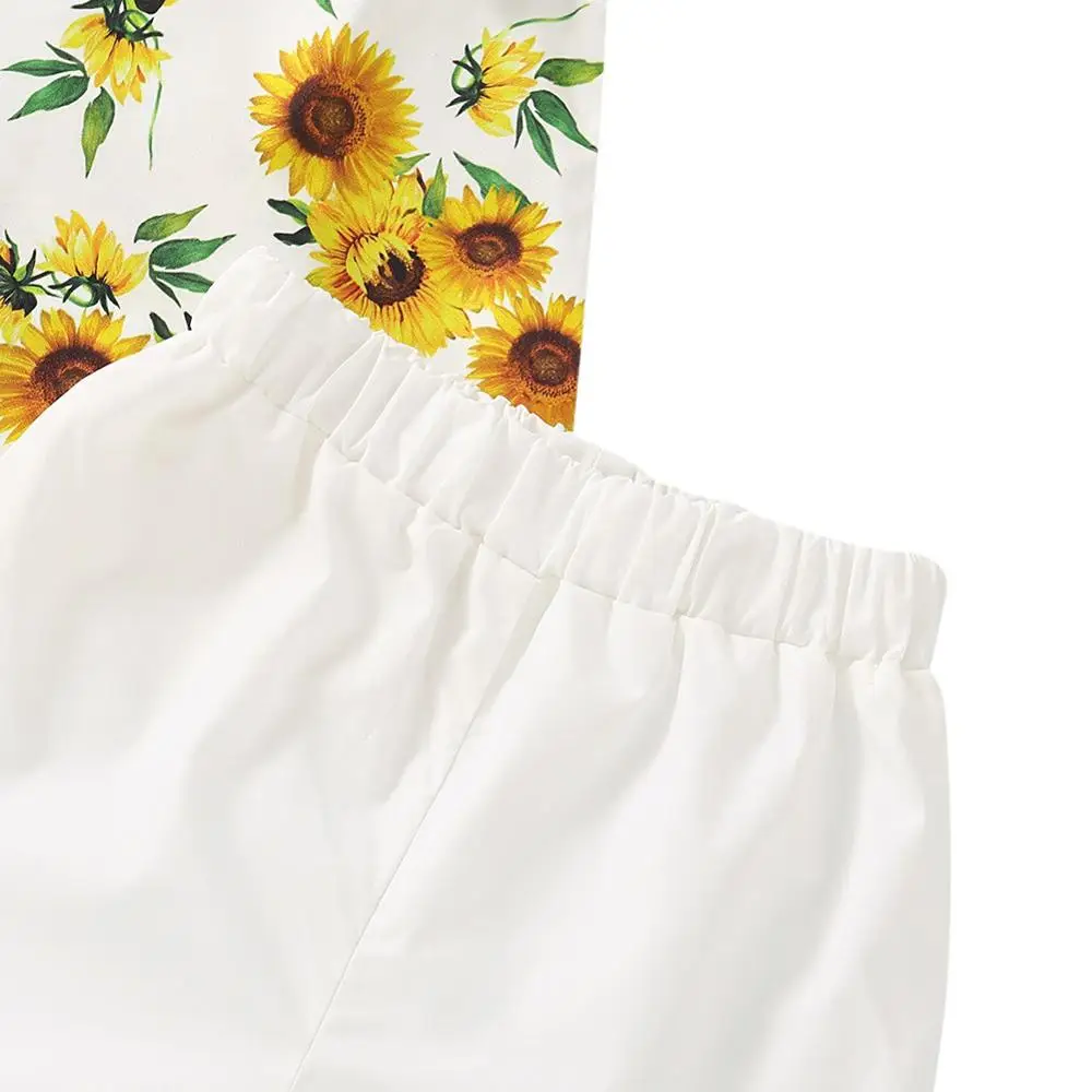 Summer Mama's Dress Mother Kid Girls Sun Flower Family Matching Outfits