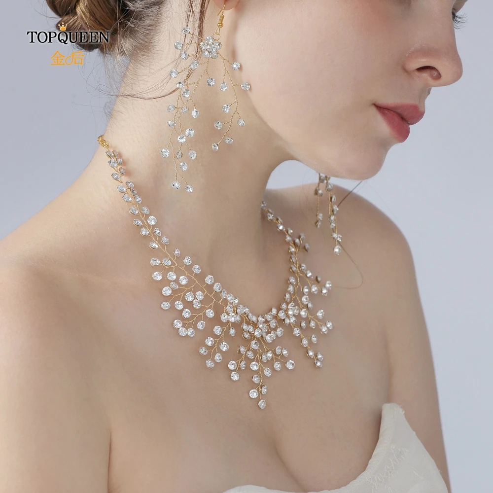 TOPQUEEN, HP193-G, FG, Хрустальная корона для девочек, повязка на голову, корона для невесты, корона для женщин, Металлическая корона, повязка на голову, свадебная тиара, Корона