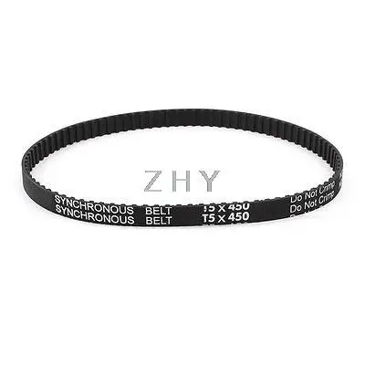 

T5x450 90 Teeth 5mm Pitch Rubber Cogged Industrial Timing Belt 450mm