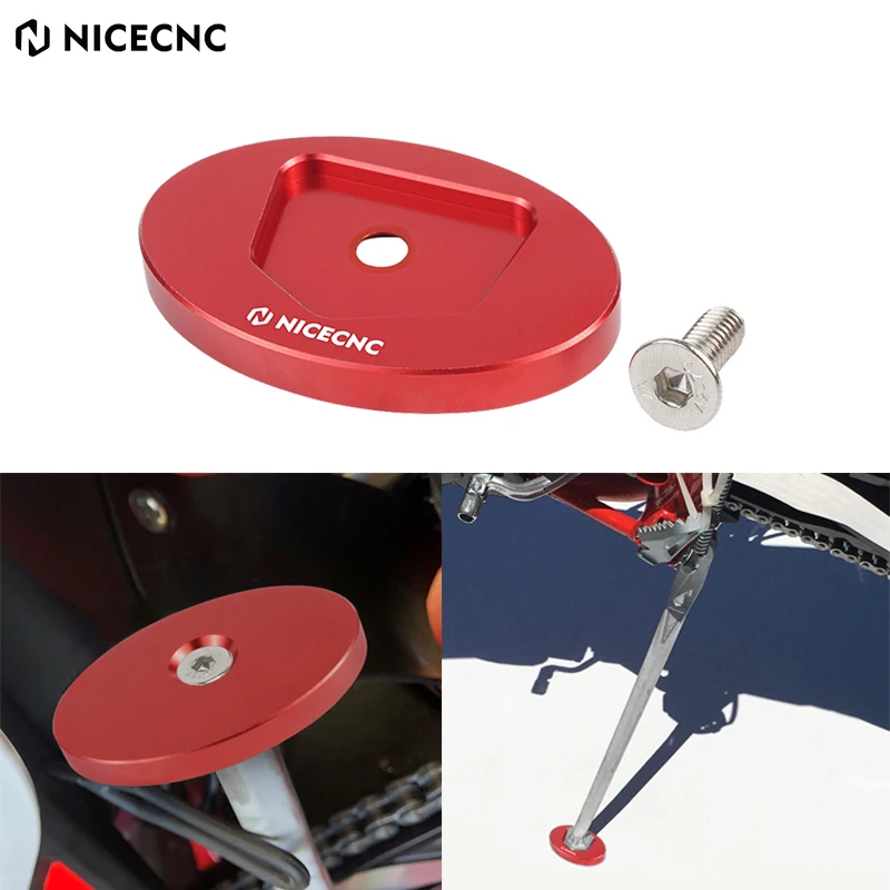 NICECNC Red Kickstand Side Stand Enlarge Pad Extension Plate Compatible with Beta 2T 4T RR and RR-S 2020-2022 