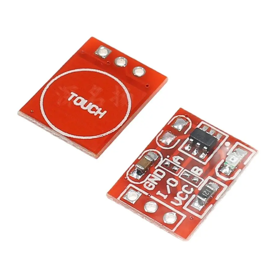 

The new TTP223 touch button module self-locking inching capacitive switch single-way transformation