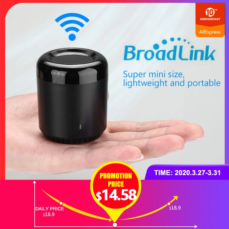 Пульт дистанционного управления Broadlink RMMini3 WiFi + IR 4G для умного дома работает с Alexa