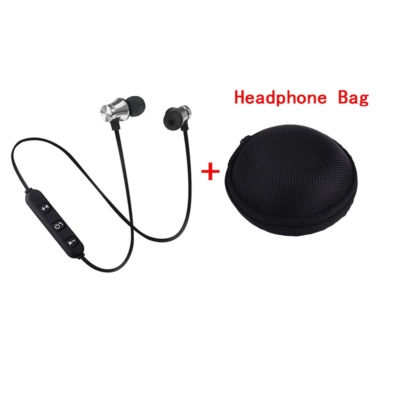 Headphone Add Bag S8 беспроводные магнитные Bluetooth наушники Беспроводные спортивные наушники стерео Бас Наушники для прослушивания музыки с микрофоном гарнитура для xiaomi iphone - Цвет: Headphone Add Bag