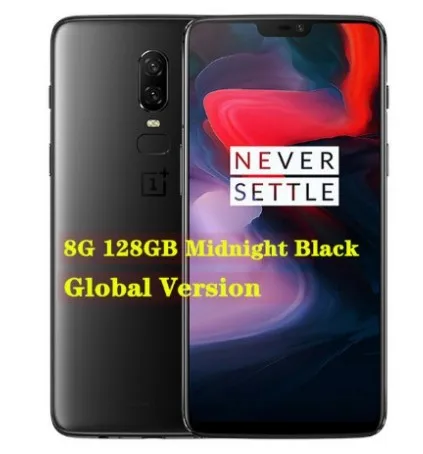 OnePlus 6 8GB 128GB Snapdragon 845 Octa Core AI двойная камера 20MP+ 16MP распознавание лица разблокировка Android 8 смартфон мобильный телефон - Цвет: 8GB  128GB  BLACK