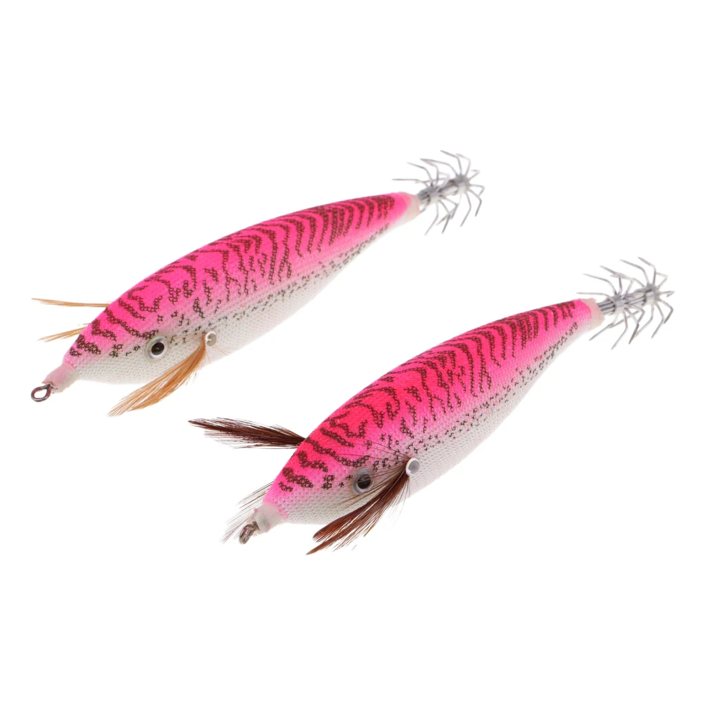 2 Pcs 11 cm/14.7g Squid Cuttlefish Lure Hook Lifelike 3D Eyes Specially-Designed Shrimp Shape Bionic Fake Fish Bait Dropshipping