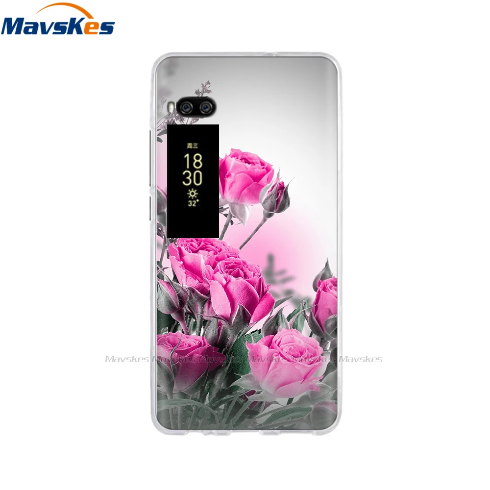 For Meizu Pro 7 Case 5.2" Fundas Coque Back Cover For Meizu Pro 7 Plus 5.7" Phone Cases Soft TPU Painted Silicone Bumper Shell 
