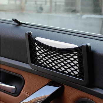 

Hot Onever Car Styling Brand 1pcs Car Storage Net Automotive Pocket Organizer Bag For Mobile Phone Holder 20X8CM Car Accessories